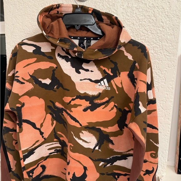 Adidas Men's Camouflage Sweater - Orange, Brown, and Black - Picture 2 of 15